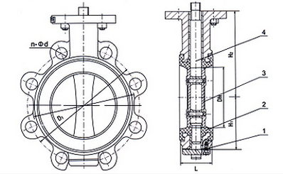 船用日標凸耳式渦輪蝶閥 JIS F7480(圖1)