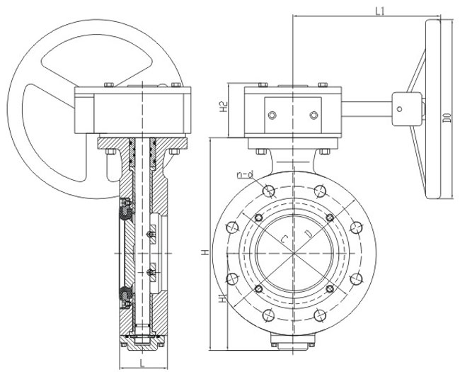 船用日標(biāo)短系列法蘭蝶閥JIS F7480(圖1) 船用日標(biāo)短系列法蘭蝶閥