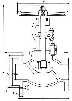 船用ANSI型美標碳鋼截止閥(圖1) 船用ANSI型美標青銅截止閥